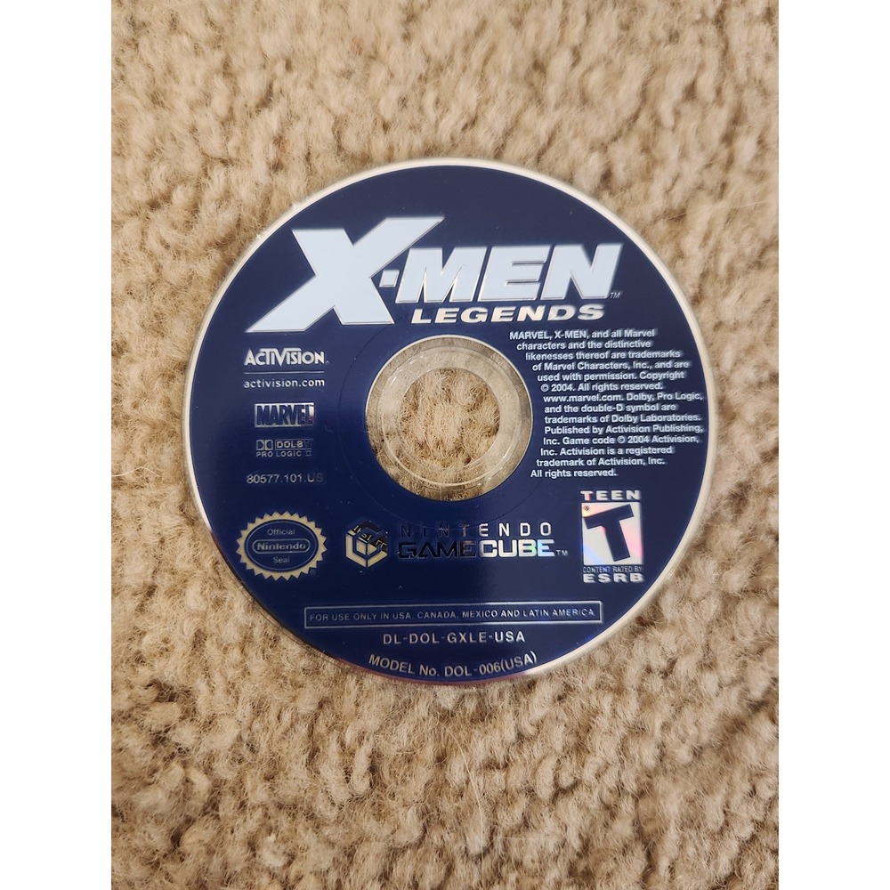 X-men Legends (Nintendo GameCube, 2004) Disc Only